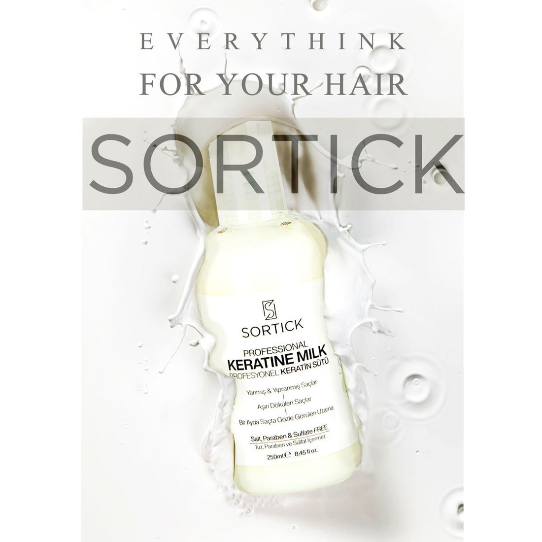 Sortick Leche Queratina Profesional 250ml.