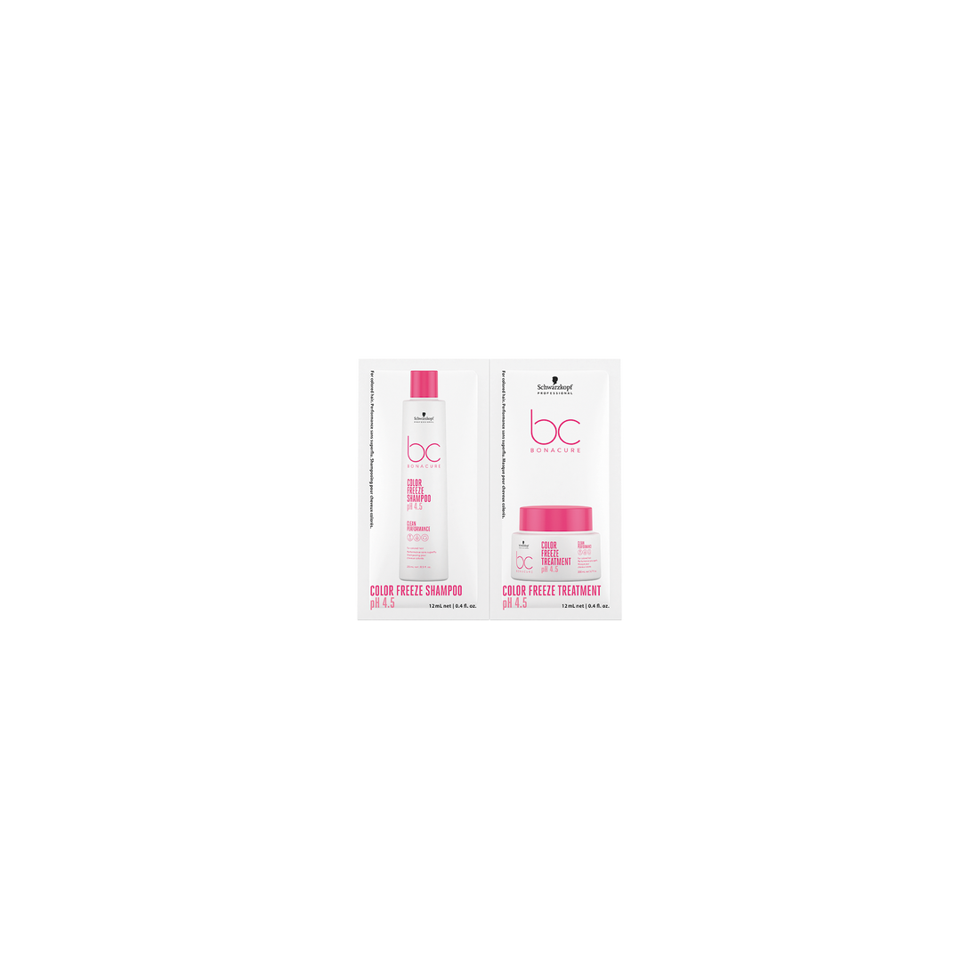 SCHWARZKOPF BC BONACURE COLOR FREEZE PACK DUO MUESTRAS CHAMPÚ + MASCARILLA 12ML