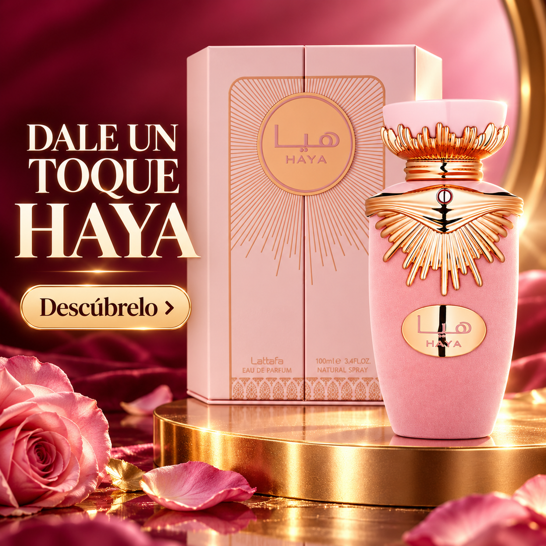 Lattafa – Haya Perfume Floral y Dulce para Mujer 100 ml