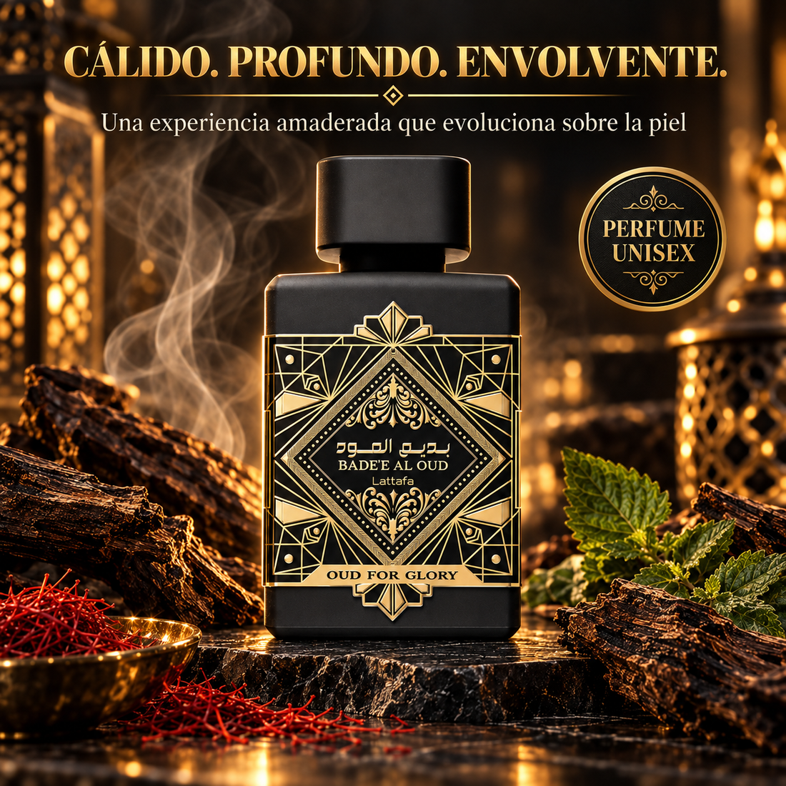 Lattafa – Perfume Unisex de Oud Bade'e Al Oud (Oud for Glory) 100 ml