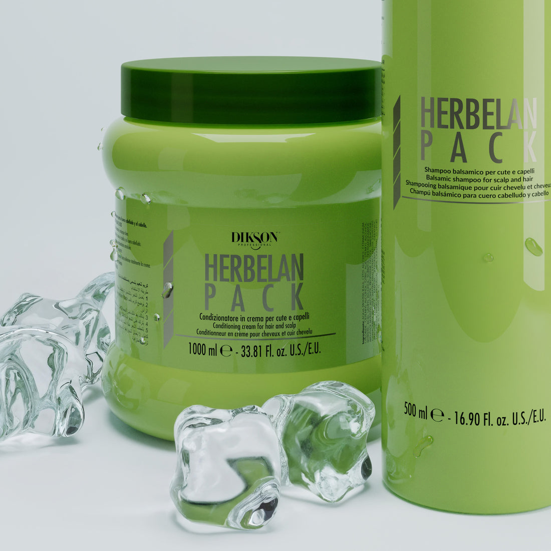 Champú cremoso Dikson Herbelan Pack para cuero cabelludo y cabello 500 ml