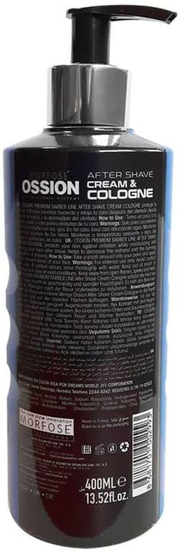 Morfose Ossion Premium Barber Line Series Aftershave Cream and Cologne Ocean Wave 400 ml