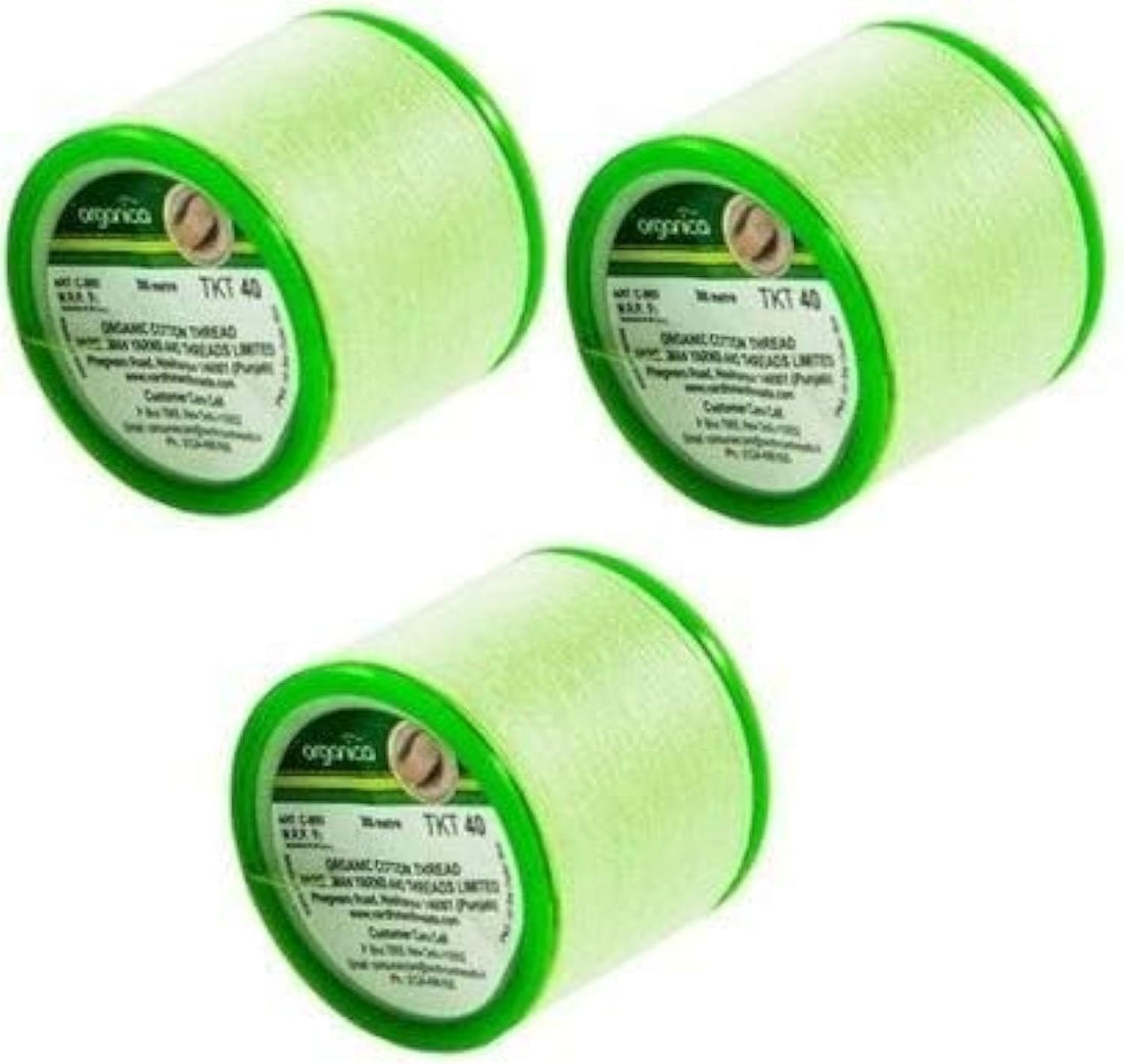 3 bobinas orgánicas para depilación facial, hilos extra suaves y fuertes