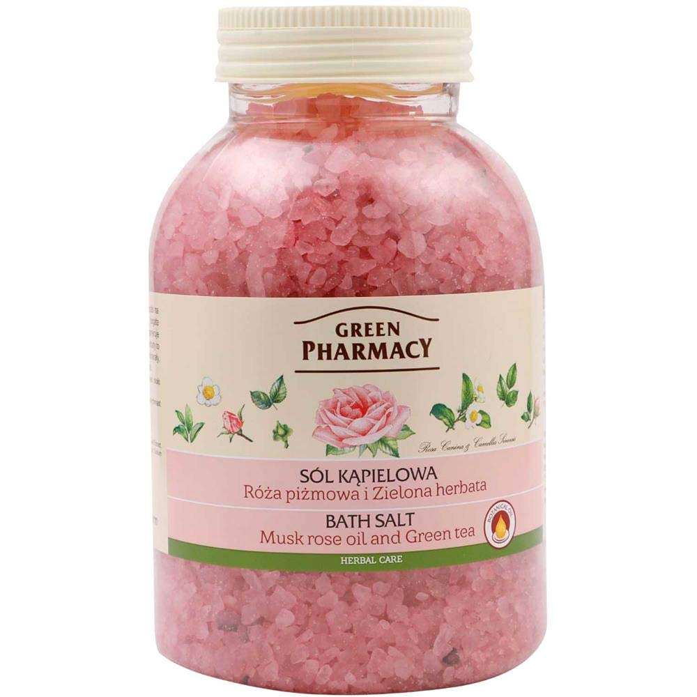 SAL DE BAÑO Green Pharmacy , Aceite de Rosa Mosqueta y Té Verde 1300g
