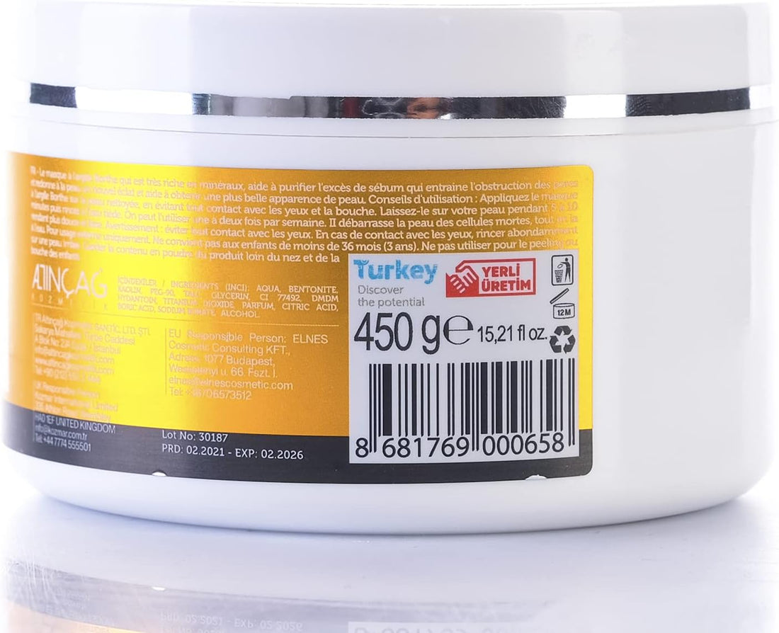 BORTHE®, Professional Dalyan Mud Mask, 500 ml Clay Mask