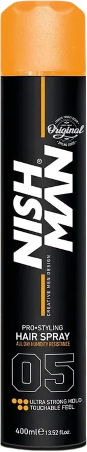 Nishman Spray Para El Cabello De 400ml : Fijación Fuerte, Brillo Y Larga Duración Para Todo Tipo De Cabello, Ideal Para Peinar, Proteger Y Usar A Diario (400ML, 05 - Ultra Strong)