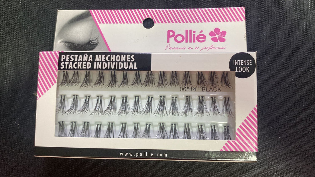 PESTAÑAS POLLIE INDIVIDUAL DUO LARGAS NEGRAS