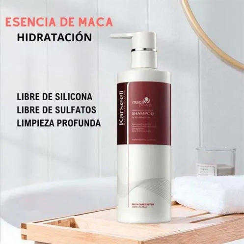 KARSEELL Maca Repair Shampoo | 500ML Hair cleanser for dry and damaged hair