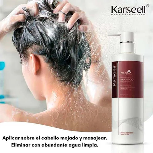 KARSEELL Maca Repair Shampoo | 500ML Hair cleanser for dry and damaged hair