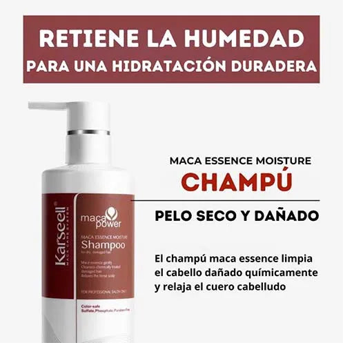 KARSEELL Maca Repair Shampoo | 500ML Hair cleanser for dry and damaged hair