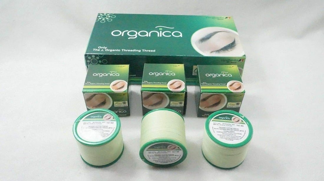 8 bobinas orgánicas para depilación facial, hilos extra suaves y fuertes
