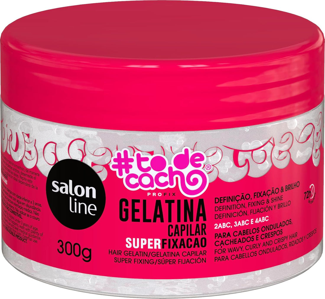 Salon Line Gelatina Definição Intensa, Fixação Extrema e Brilho Extremo 300 gr