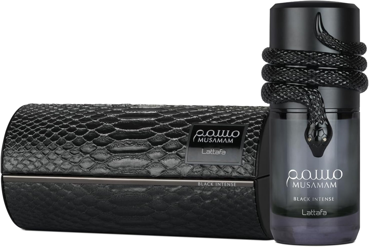 Lattafa – Musamam Black Intense, perfume amaderado para hombre 100 ml