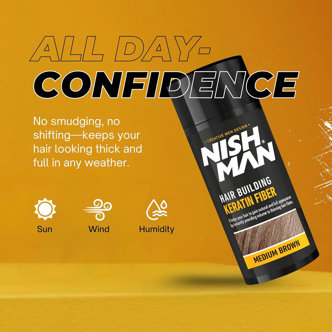 NISHMAN Hair Building Keratin Fiber - Marrón Medio 21g