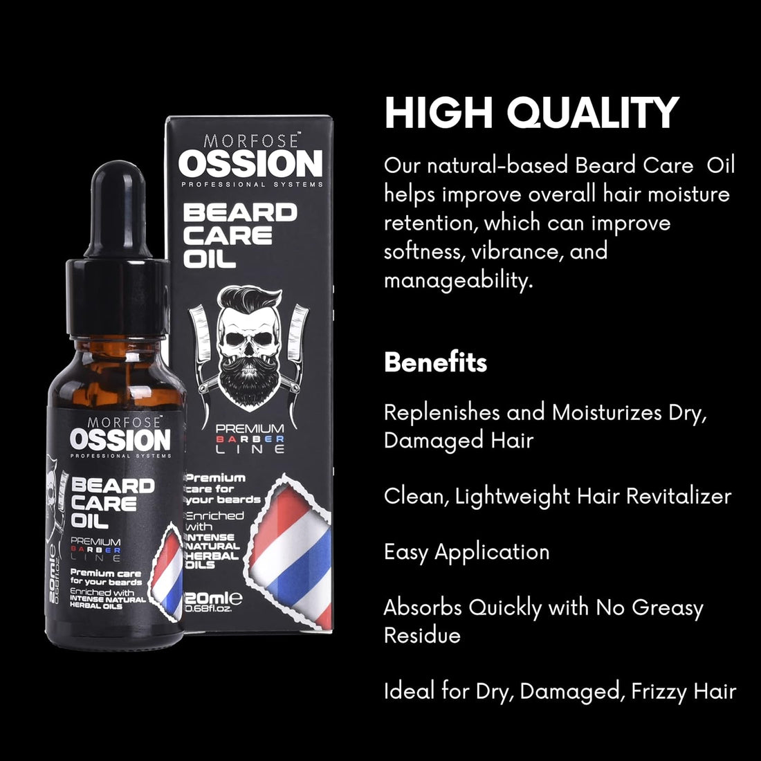 Morfose Ossion Premium Barber Line Aceite para el cuidado de la barba 20 ml
