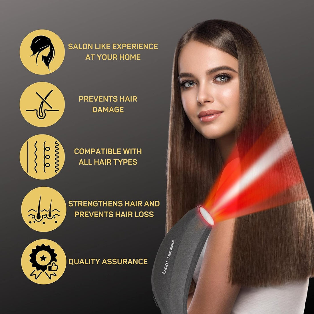 LIZZE PHOTON LASER EXTREME 2 LUCES (PARA TRATAMIENTOS CAPILARES)