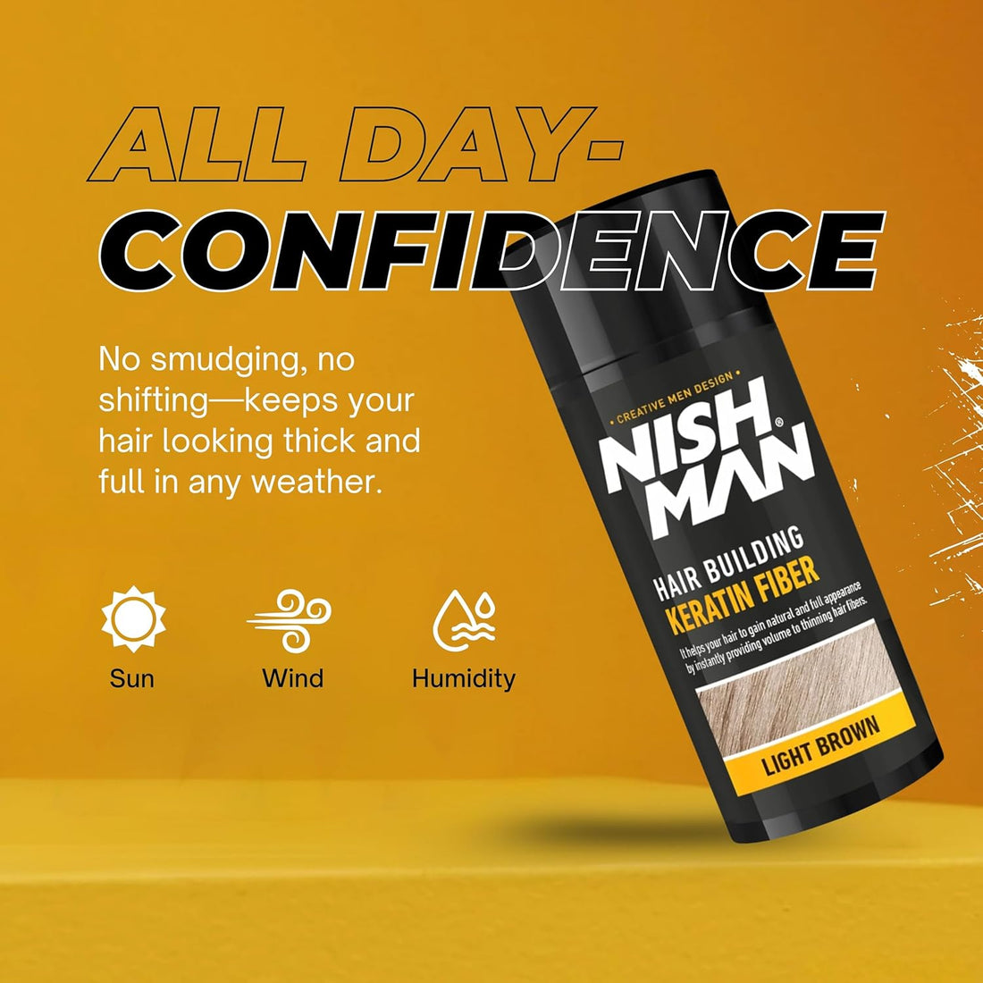NISHMAN Hair Building Keratin Fiber - Marrón Claro 21g
