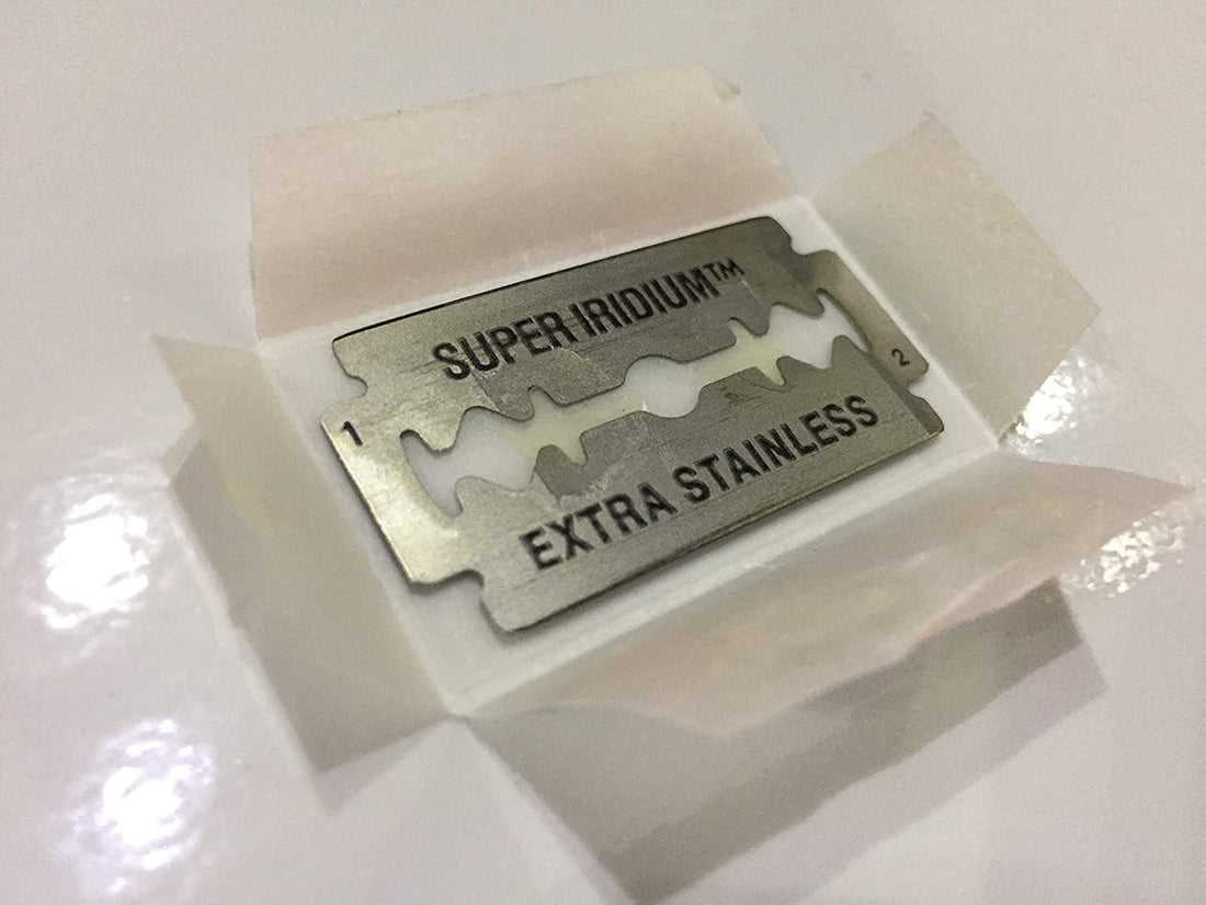 WIZAMET SUPER IRIDIUM Cuchillas de Afeitar de doble filo extra inoxidables de Gillette