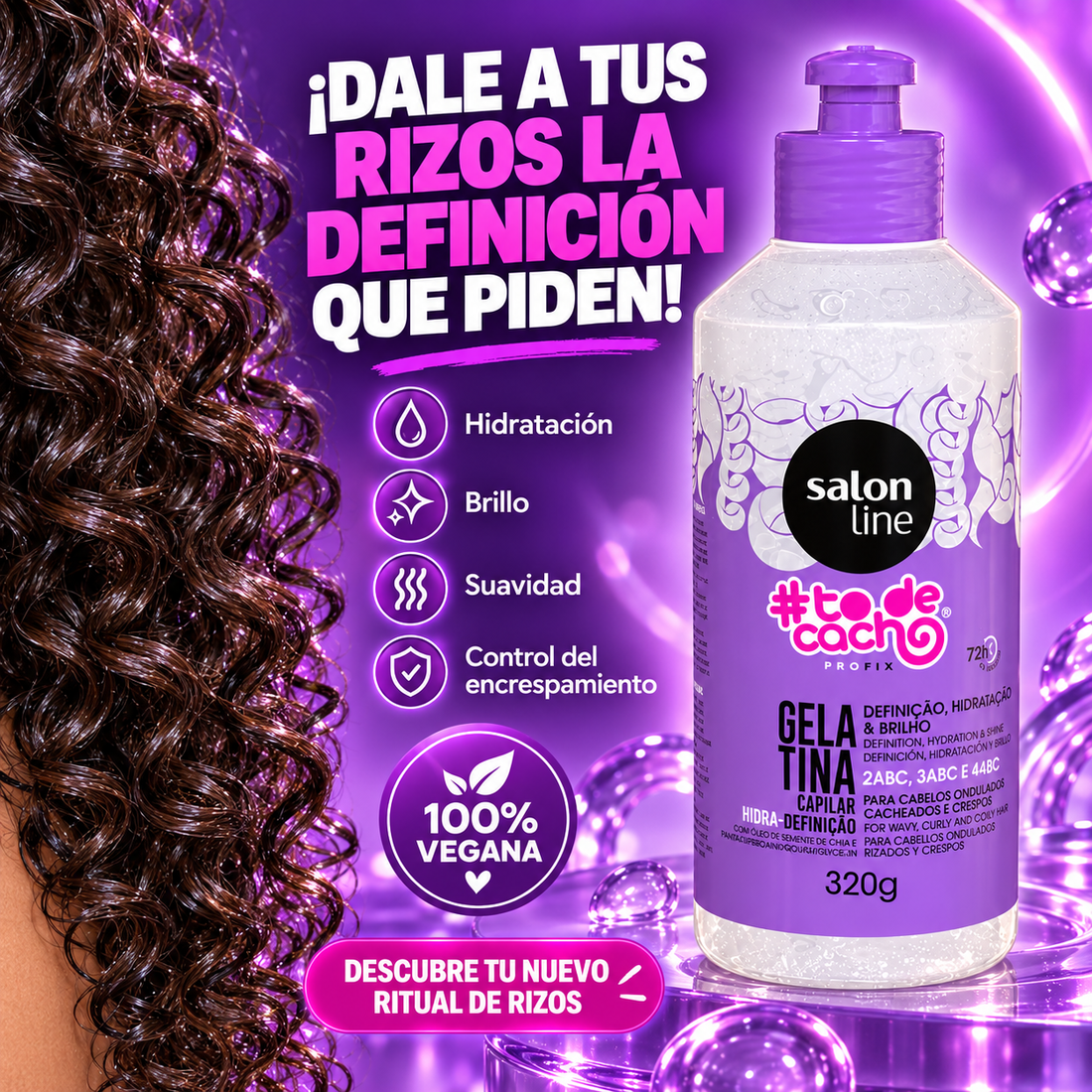 Salon Line – Gelatina para Cabello Rizado de Alta Definición 320 g