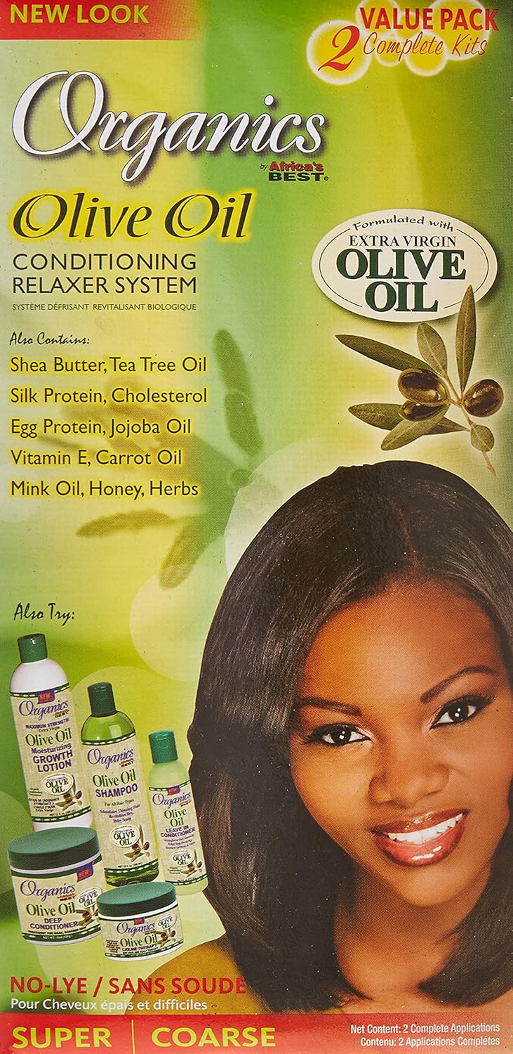 Africa's Best Orgánico Extra virgen Aceituna Petróleo Pelo Acondicionamiento Equipo