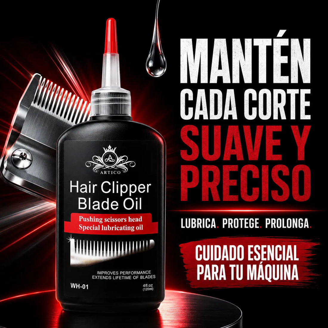Ártico Men – Aceite para Cuchillas de Cortapelos Lubricante y Antióxido 120 ml