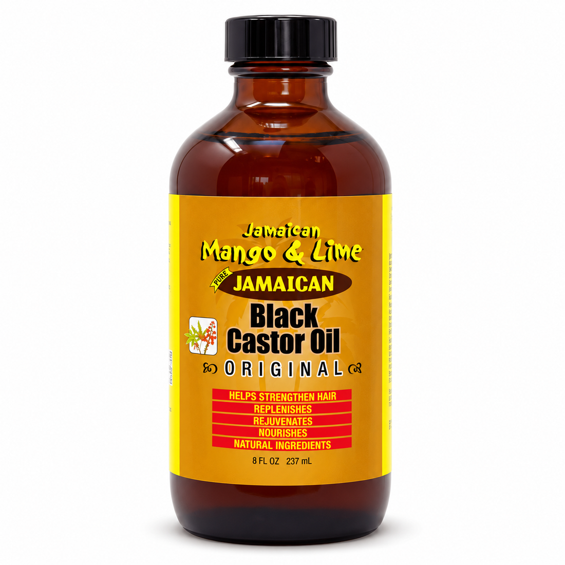Jamaican Mango & Lime – Aceite de ricino negro Original para cabello, piel y uñas 237 ml