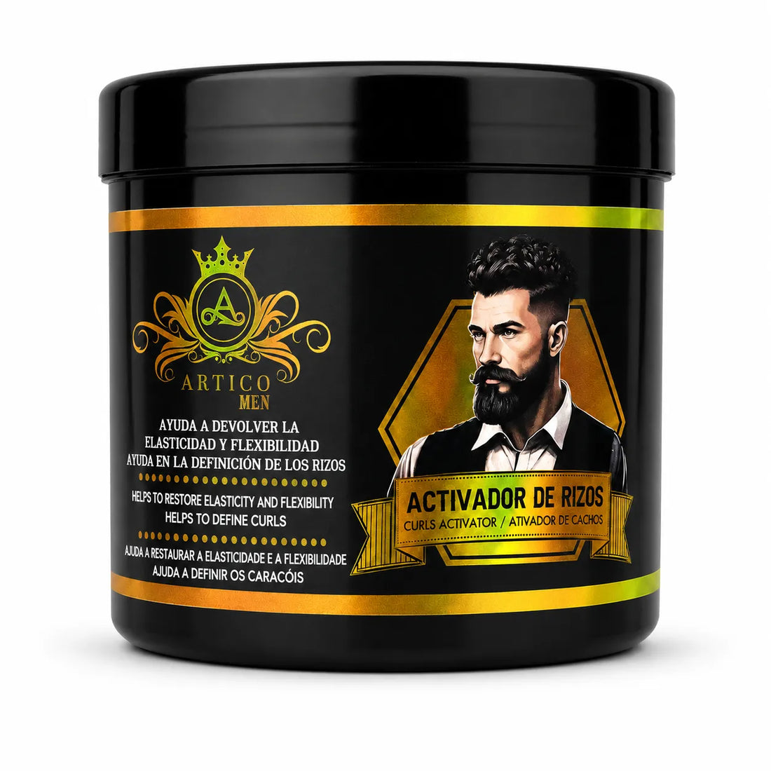 Artico Men – Activador de Rizos con Karité, Aloe Vera y Queratina para Cabello Rizado y Ondulado 500ml