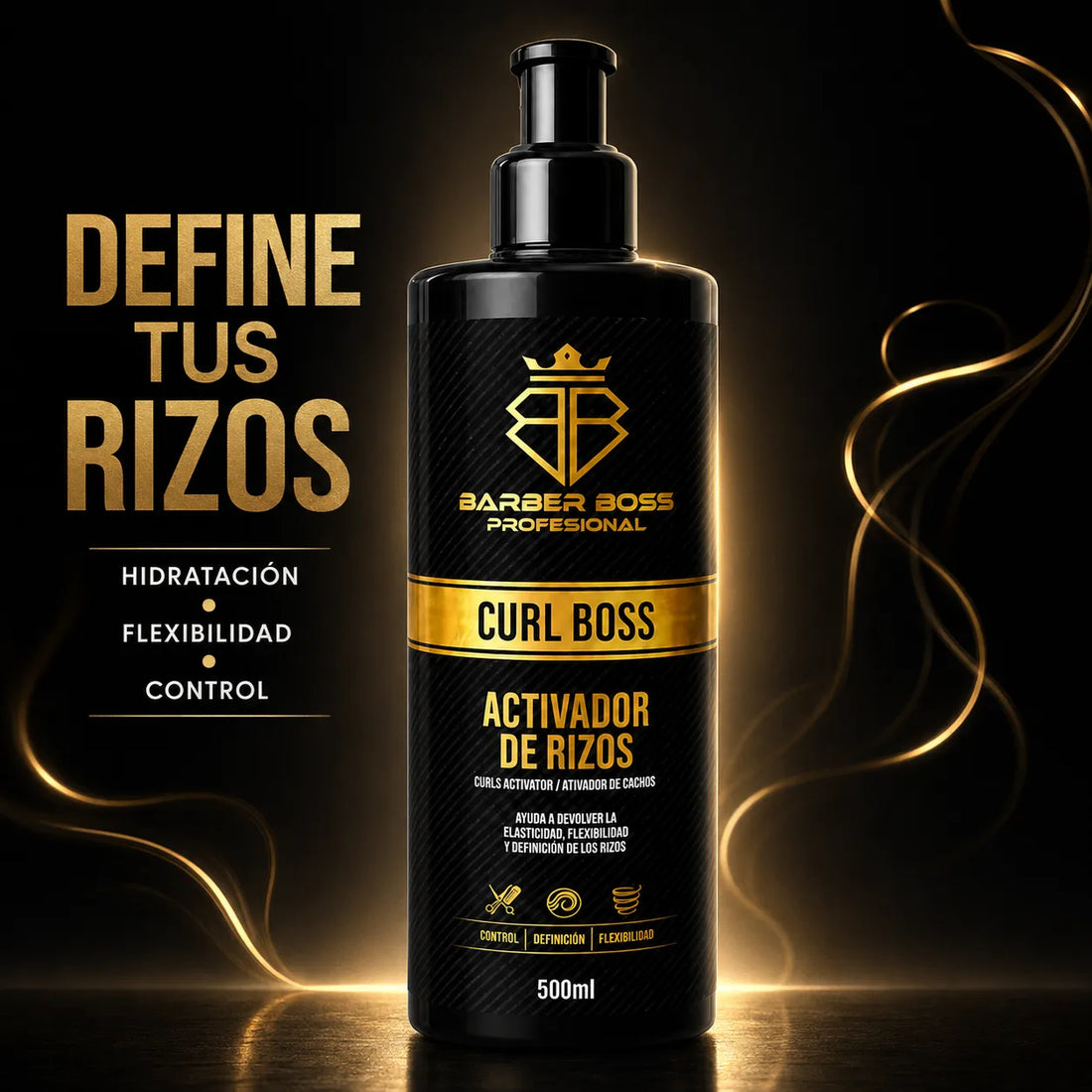 Barber Boss – Activador de rizos para cabello rizado y ondulado 500ml