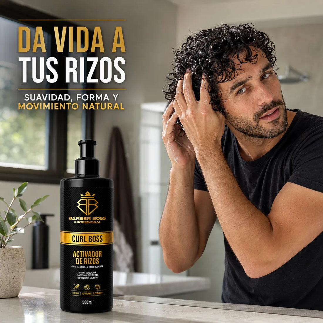 Barber Boss – Activador de rizos para cabello rizado y ondulado 500ml