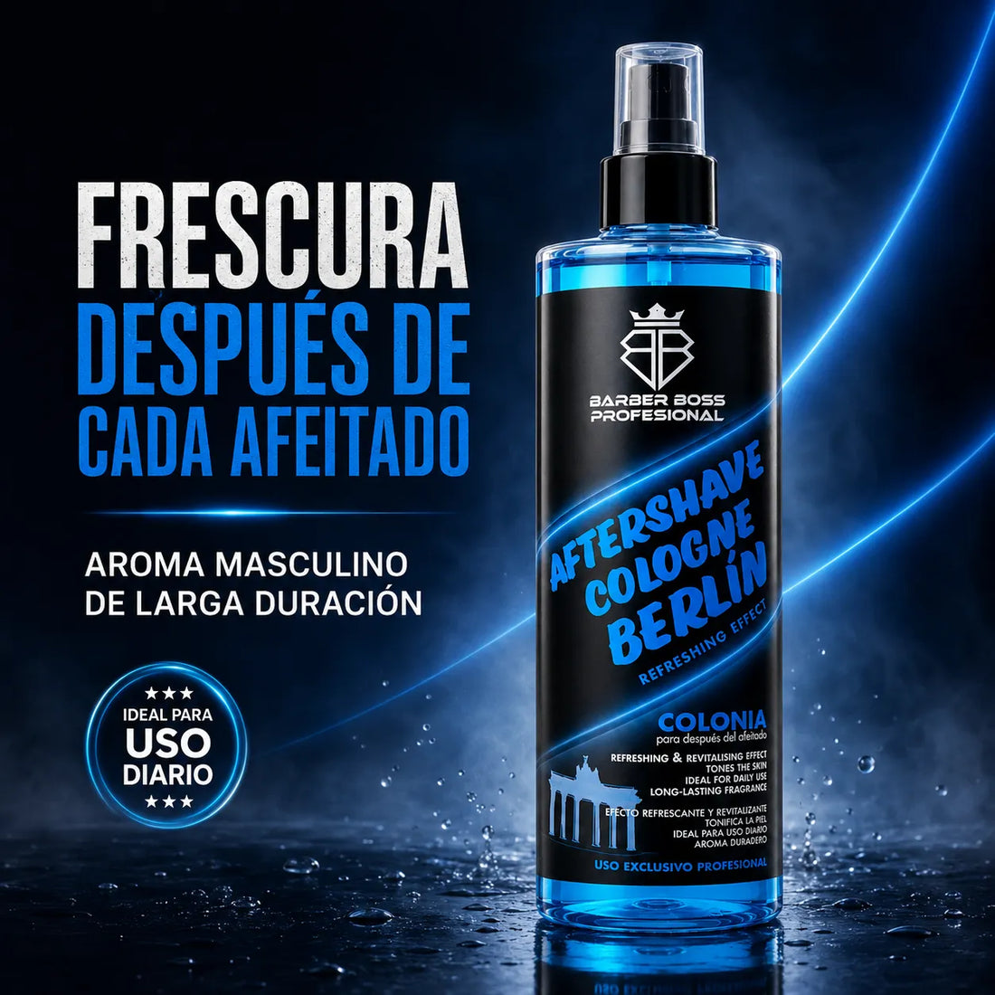 Barber Boss – Aftershave para Hombre Refrescante Berlín 400 ml