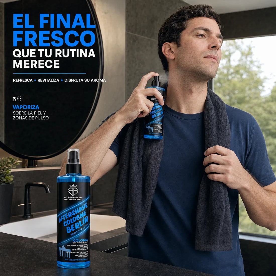 Barber Boss – Aftershave para Hombre Refrescante Berlín 400 ml