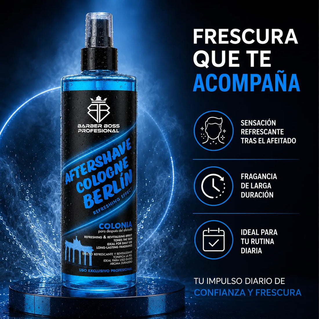 Barber Boss – Aftershave para Hombre Refrescante Berlín 400 ml