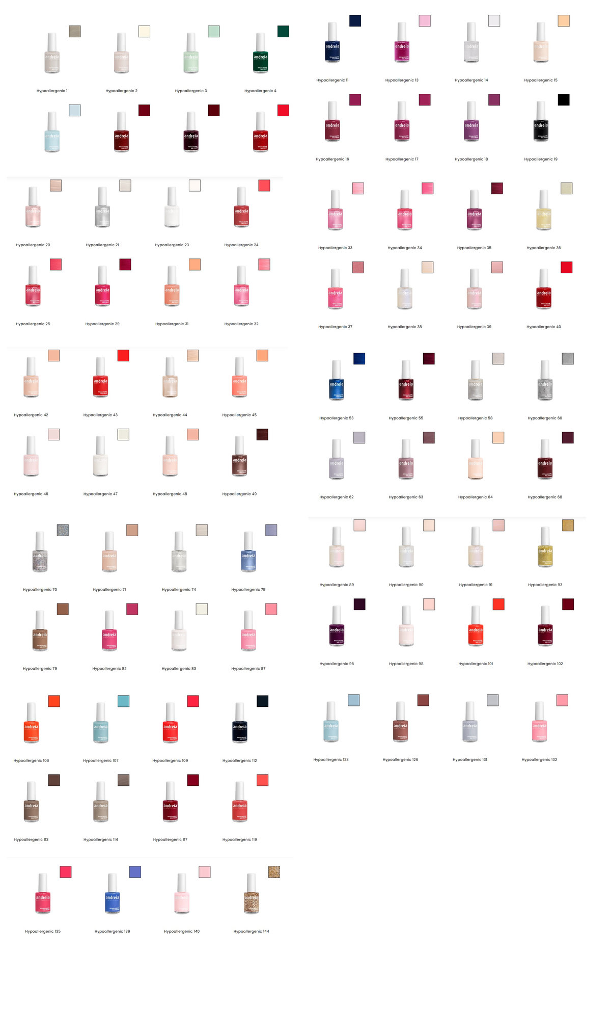 Andreia Professional – Esmalte Hipoalergénico para Uñas 14 ml / 10,5 ml