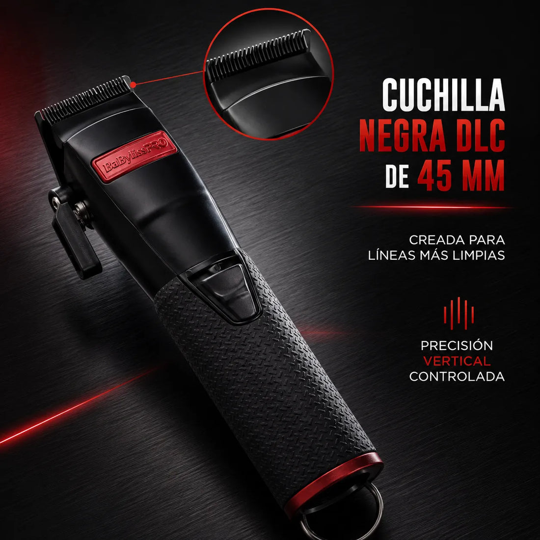 Babyliss – Recortadora Profesional BlackFX Boost+ para Cortes Apurados 45 mm