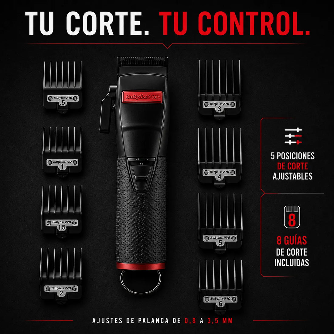 Babyliss – Recortadora Profesional BlackFX Boost+ para Cortes Apurados 45 mm