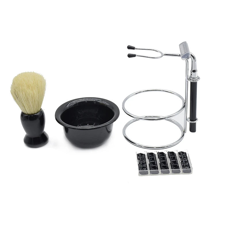 Barbershop - Conjunto de pincel e lâmina de barbear para homem