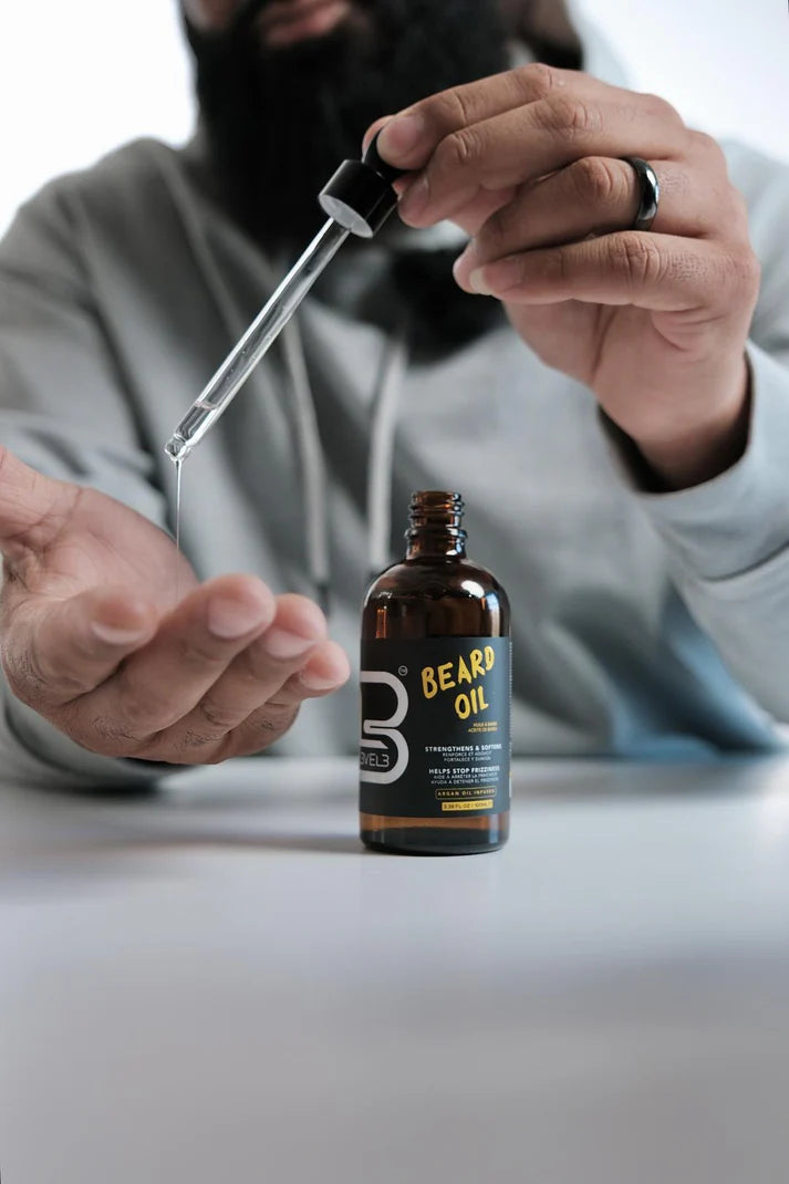 L3VEL3 ACEITE PARA BARBA · ARGÁN, ALMENDRA, JOJOBA Y COCO