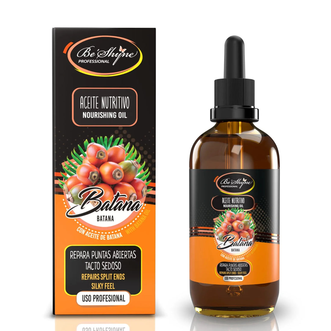 Be'Shyne – Aceite capilar nutritivo con batana para puntas secas 100 ml