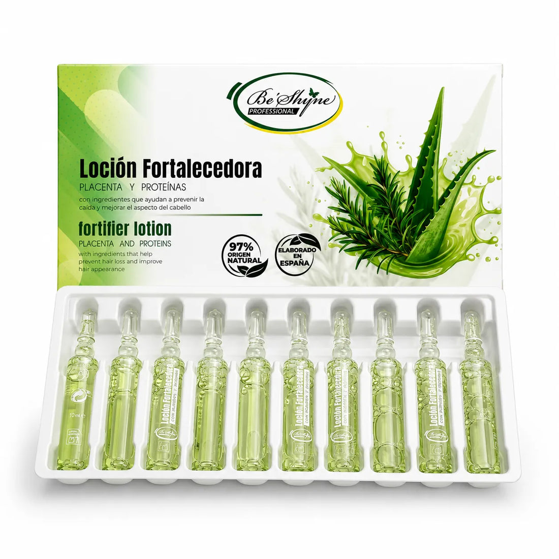 Beshyne – Loção fortalecedora capilar de uso profissional 10 × 10 ml