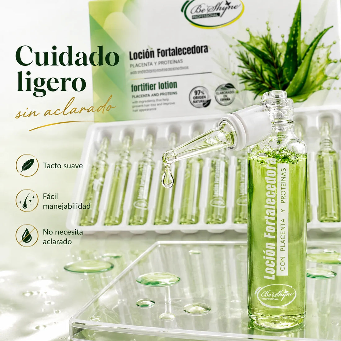 Beshyne – Loção fortalecedora capilar de uso profissional 10 × 10 ml