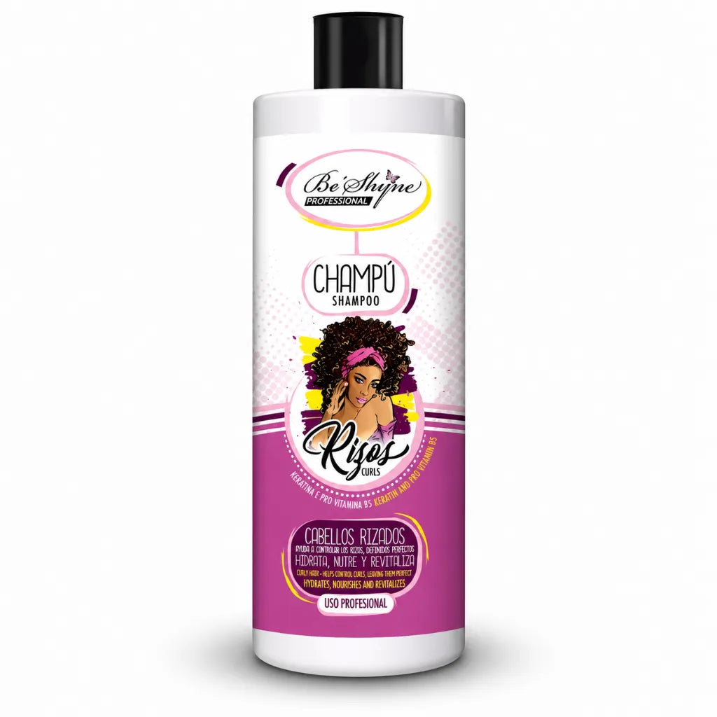 Be’Shyne – Champú para Rizos con Queratina y Pro Vitamina B5 para Cabello Rizado