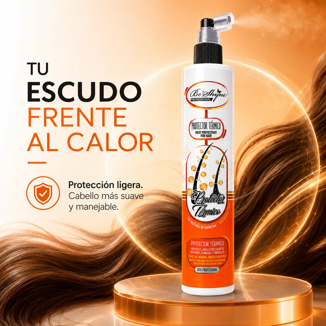Be'Shyne – Spray Protector Térmico para un Cabello Suave y Manejable 250 ml