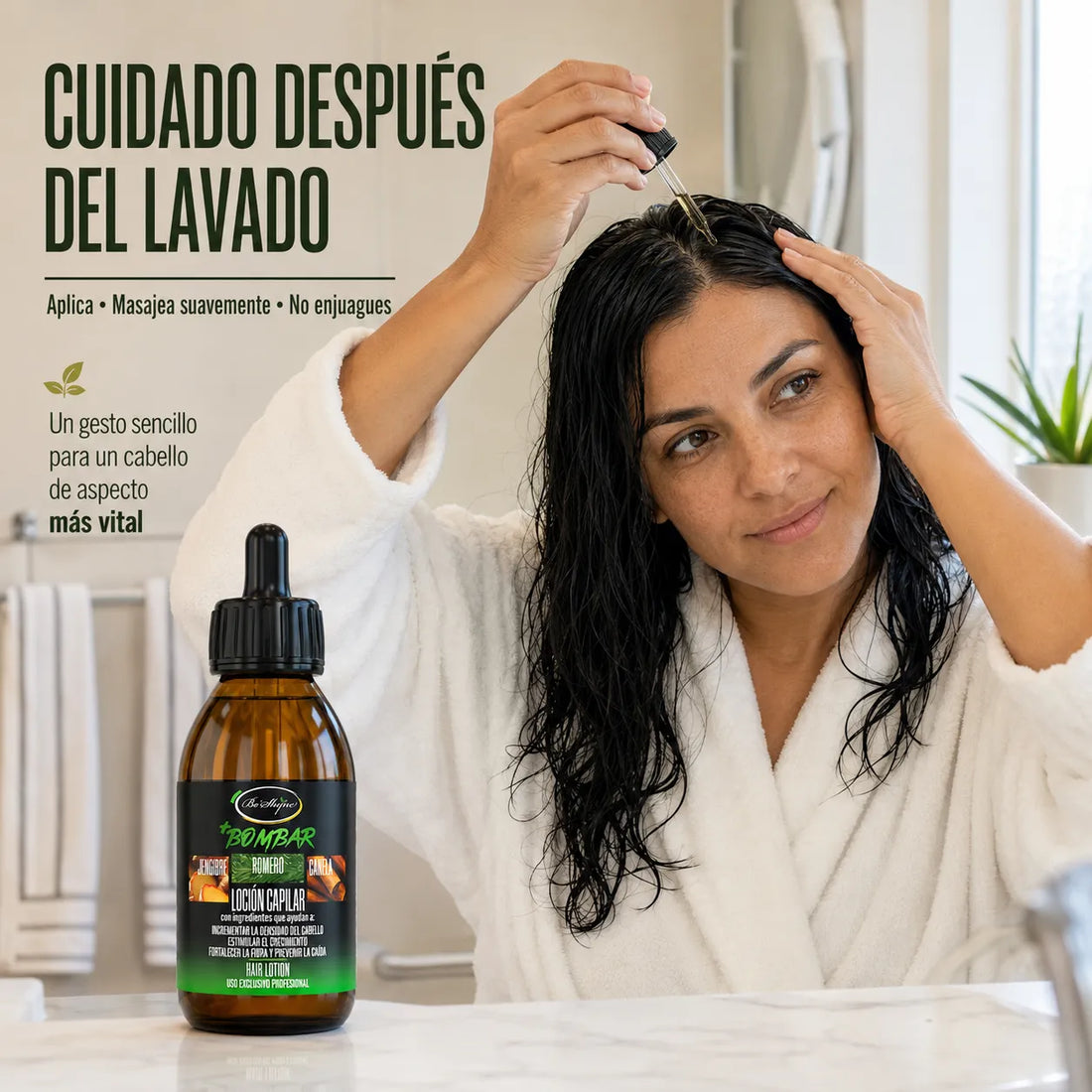 Be'Shyne +Bombar – Loción capilar para cabello con caída 125 ml