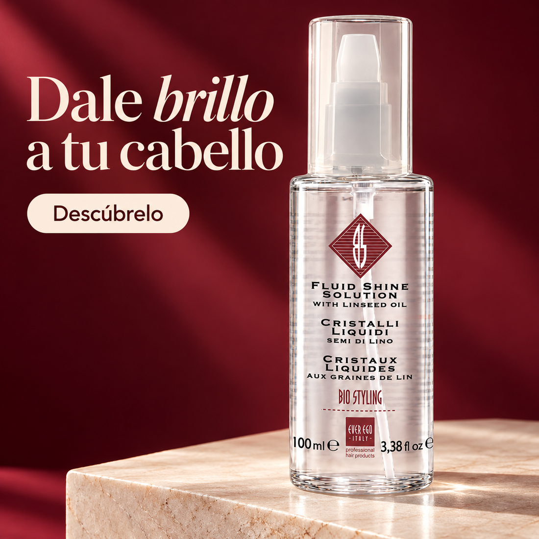 Ever Ego – Sérum de brillo capilar Bio Styling Fluid Shine Solution 100 ml