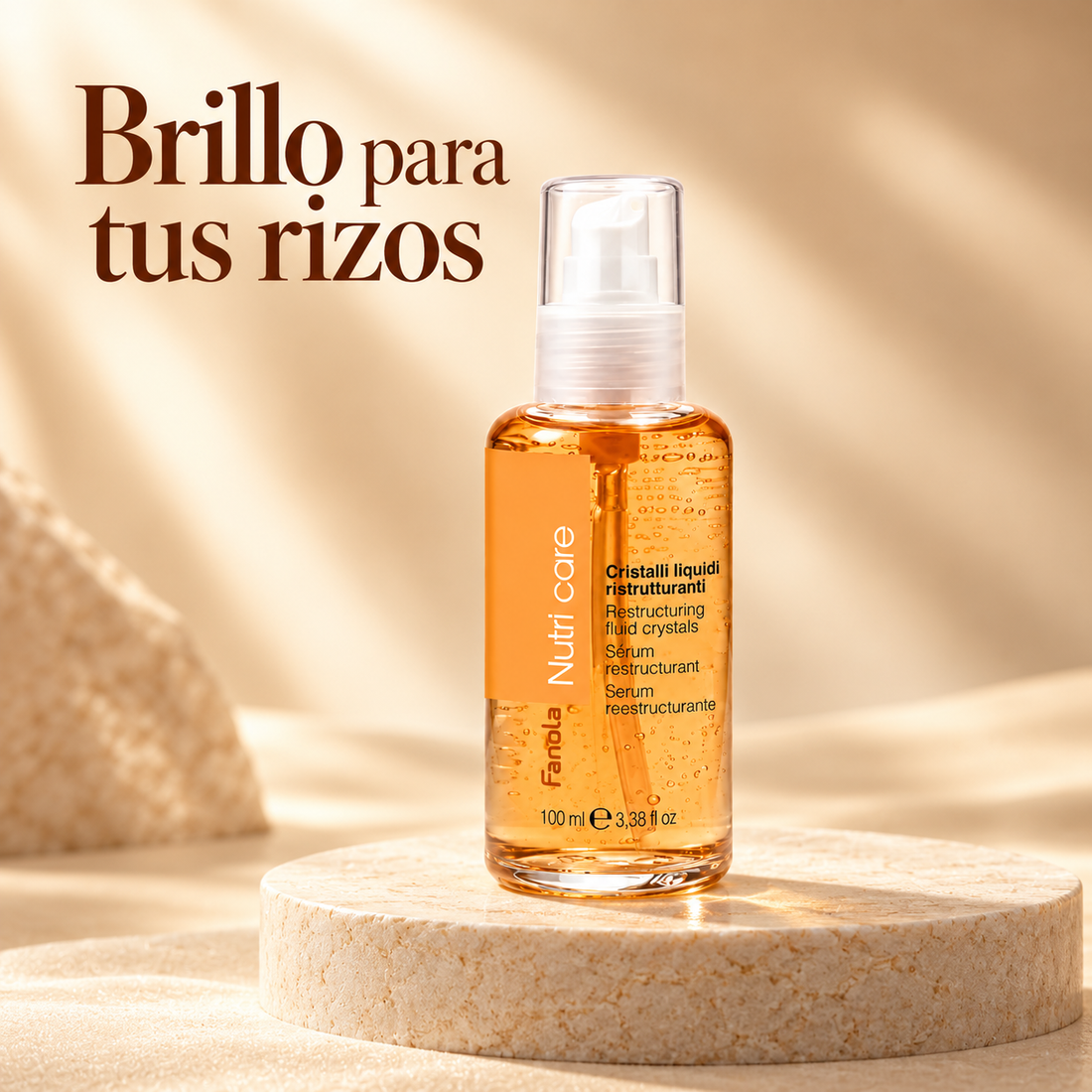 Fanola – Sérum para cabello rizado Cristales Líquidos Nutri Care 100 ml