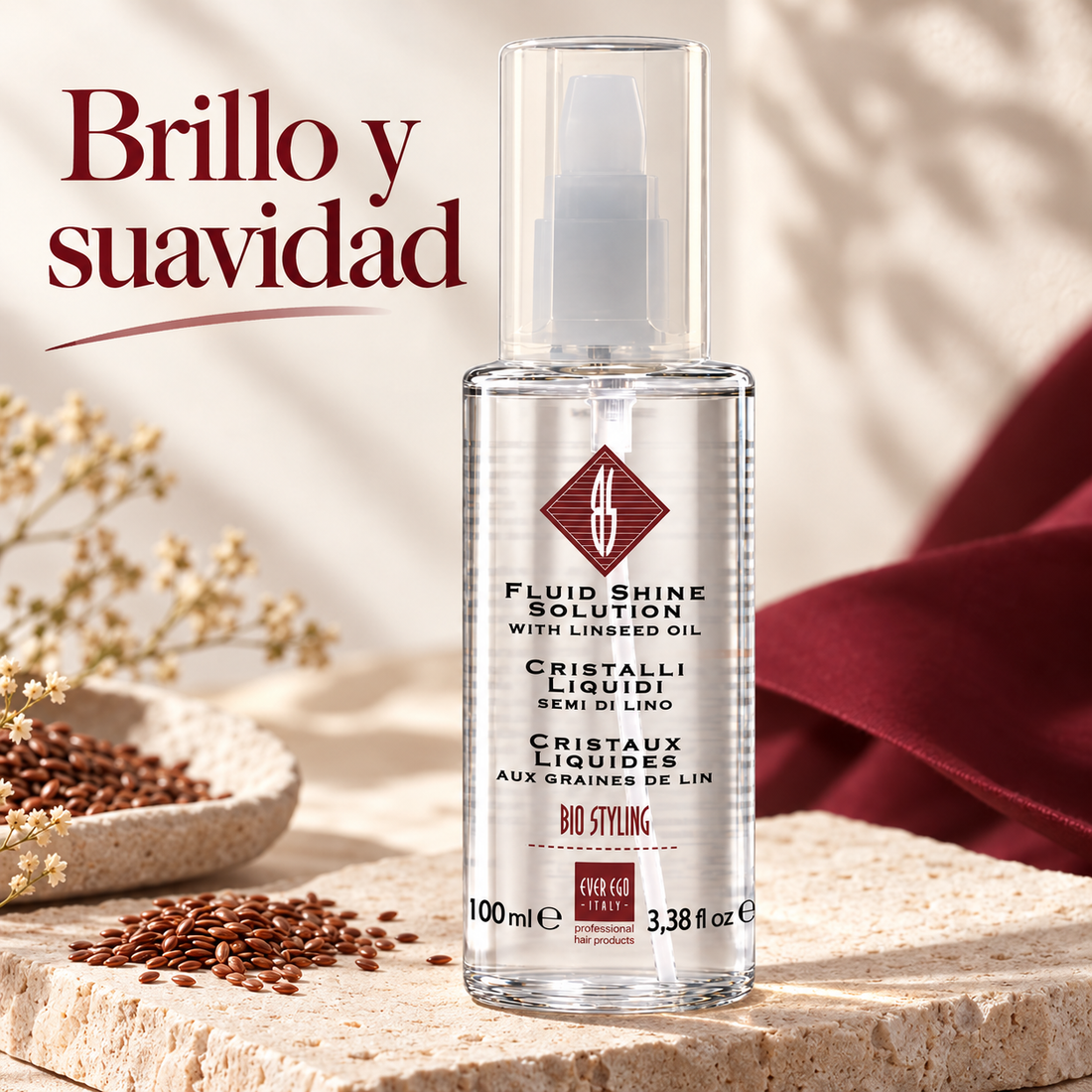 Ever Ego – Sérum de brillo capilar Bio Styling Fluid Shine Solution 100 ml