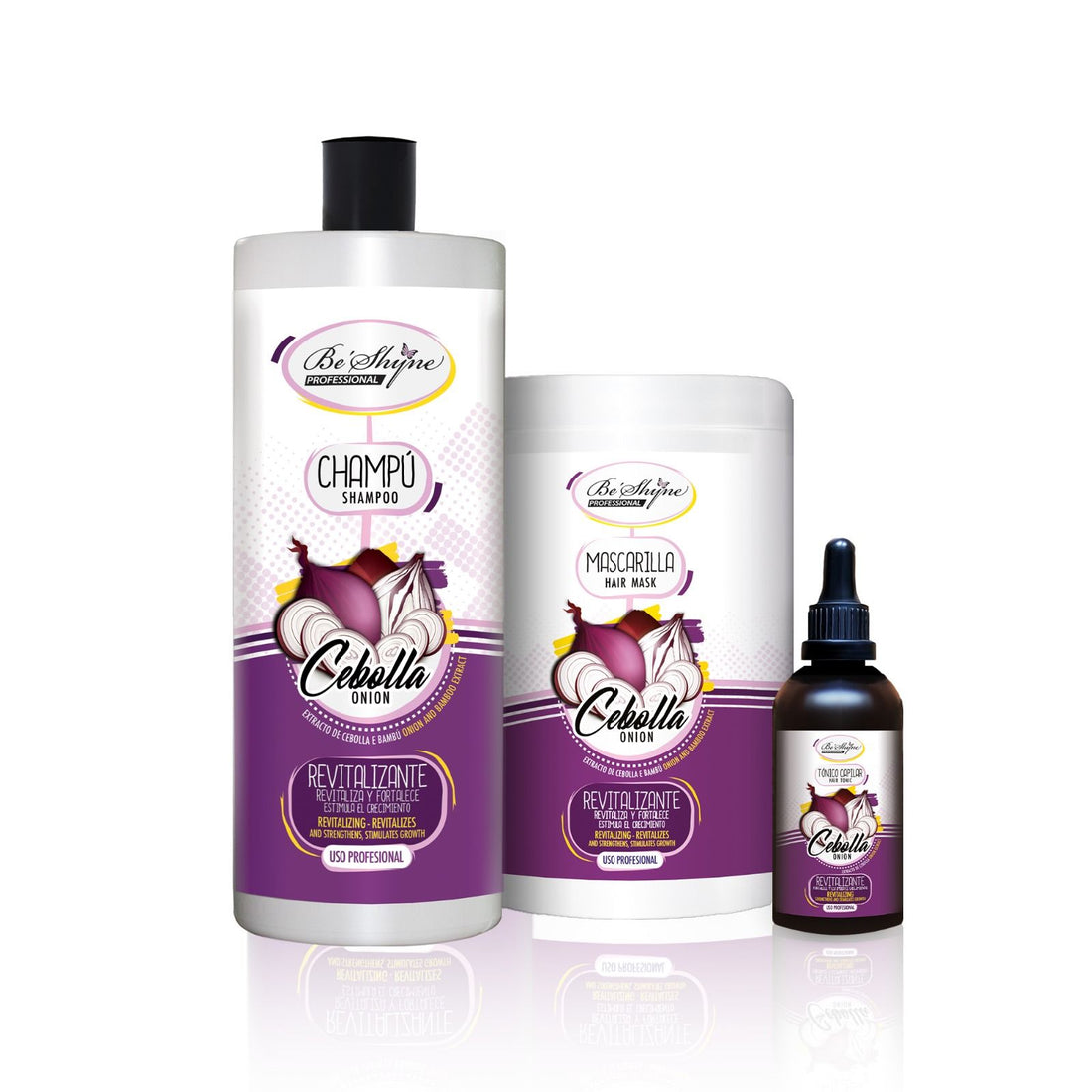 Be´Shyne® – Champú Revitalizante de Cebolla para Todo Tipo de Cabello 1000ml