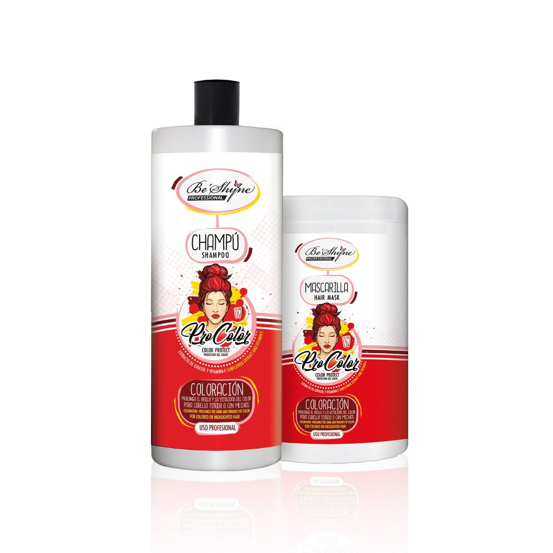 Be´Shyne® – Champú para Cabello Teñido Protector del Color 1000 ml