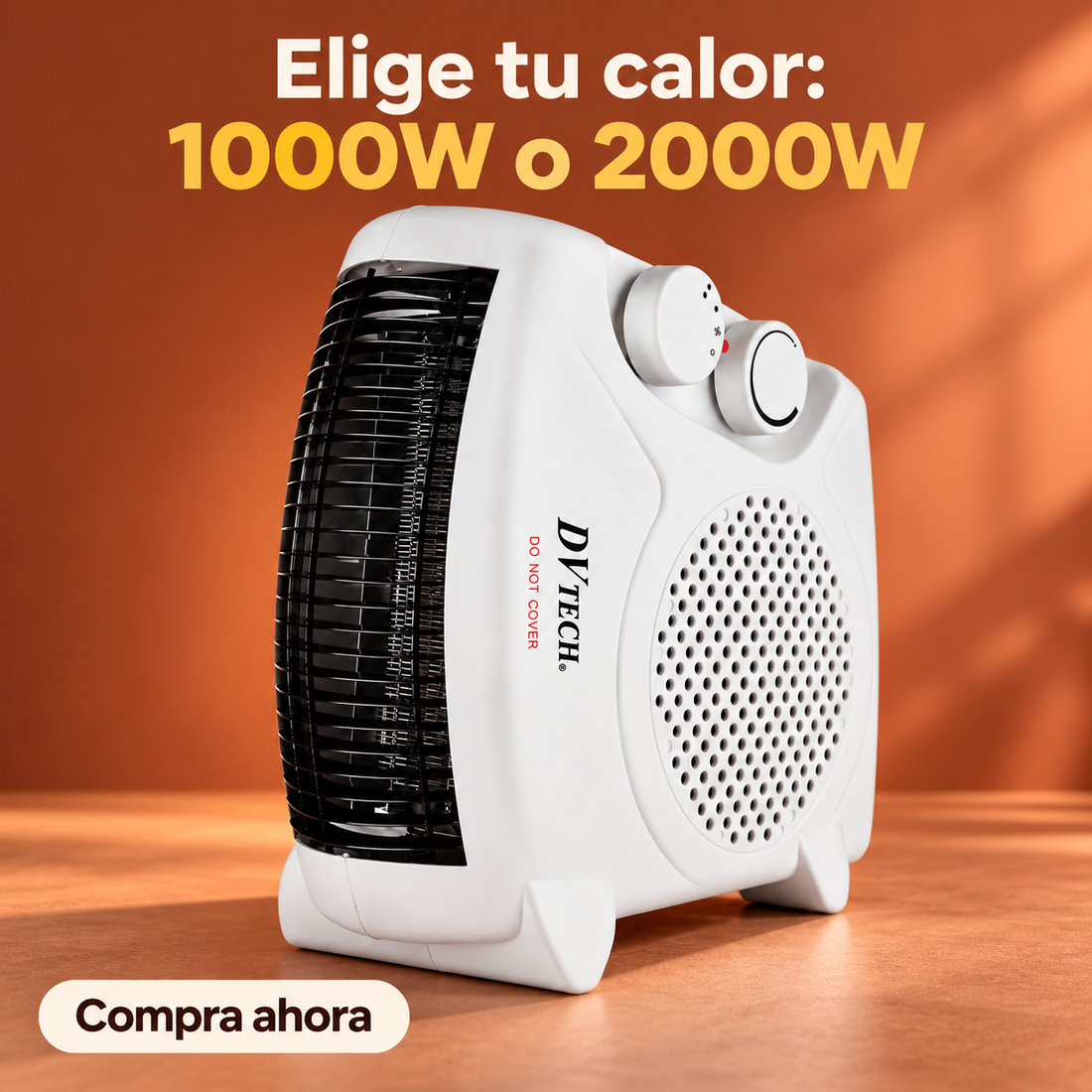 Dvtech – Calefactor termoventilador eléctrico vertical 2000W DV26876