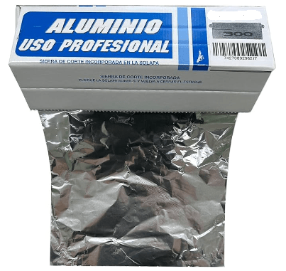 Papel de Aluminio Profesional 30 x 300 M Catering Cocina, Peluquería (2 UND)